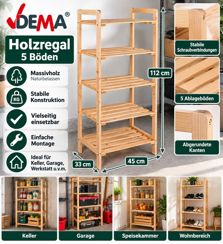 Dema holzregal böden - dema,
