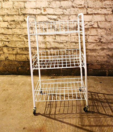 Metall regalwagen weiß - metall, 3