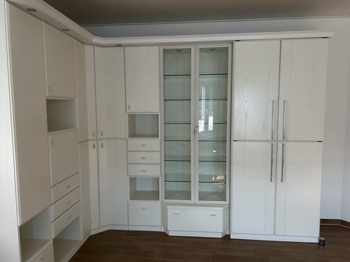 Wandschrank weiß 220x60x200 - weiß,